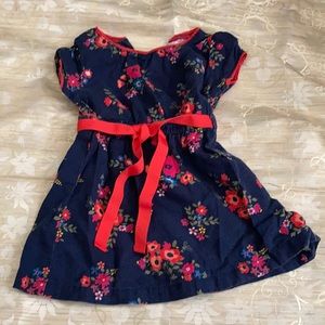 Carter Little Girls Multicolor Flower  Dress